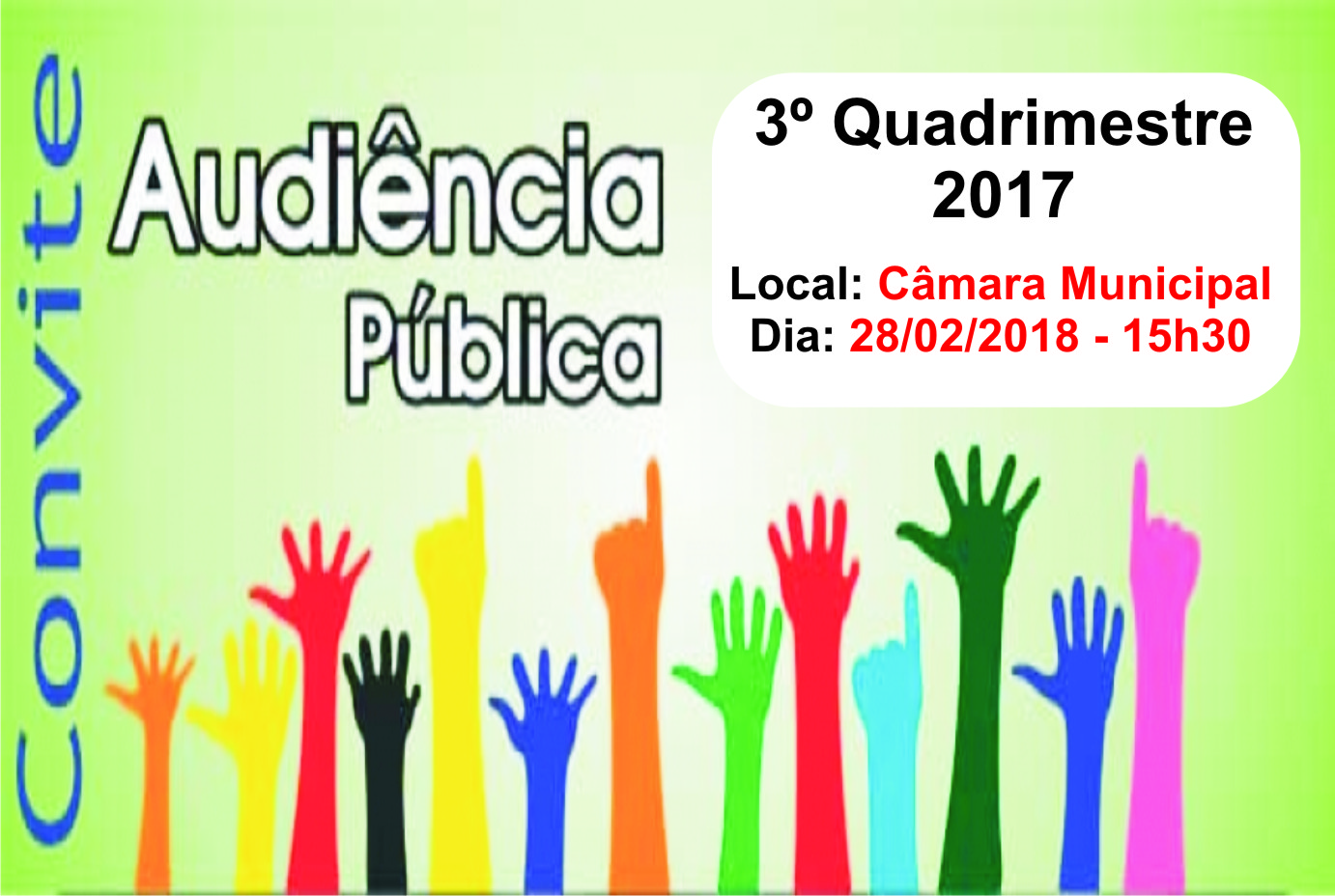 Audiência Pública do 3º Quadrimestre de 2017