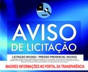 AVISO DE LICITAÇÃO - CANCELADA