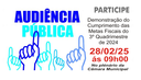 CONVITE PARA AUDIÊNCIA PÚBLICA Referente ao 3º Quadrimestre de 2024