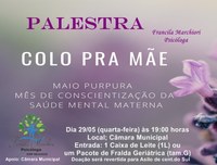 CONVITE PARA PALESTRA COLO PRA MÃE