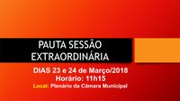 Sessões Extraordinárias - 23 e 24 de Março/2018
